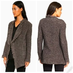 IRO Campbell Fuzzy Mohair Cardigan Sweater Coat
